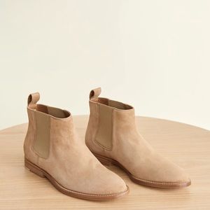 Jenni Kayne Suede Chelsea Boot Size 38.5 Dark Tan